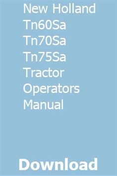 Tn75sa Shop Manual